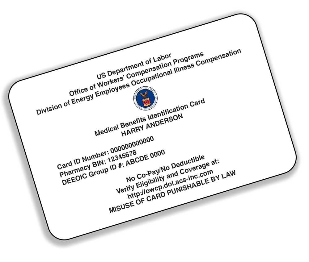 DOL Energy Employee Compensation Medical Benefits Identification Card